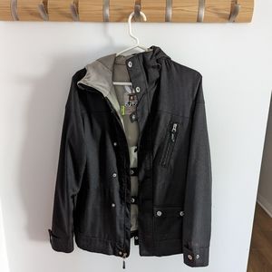 Burton snowboarding jacket black womens